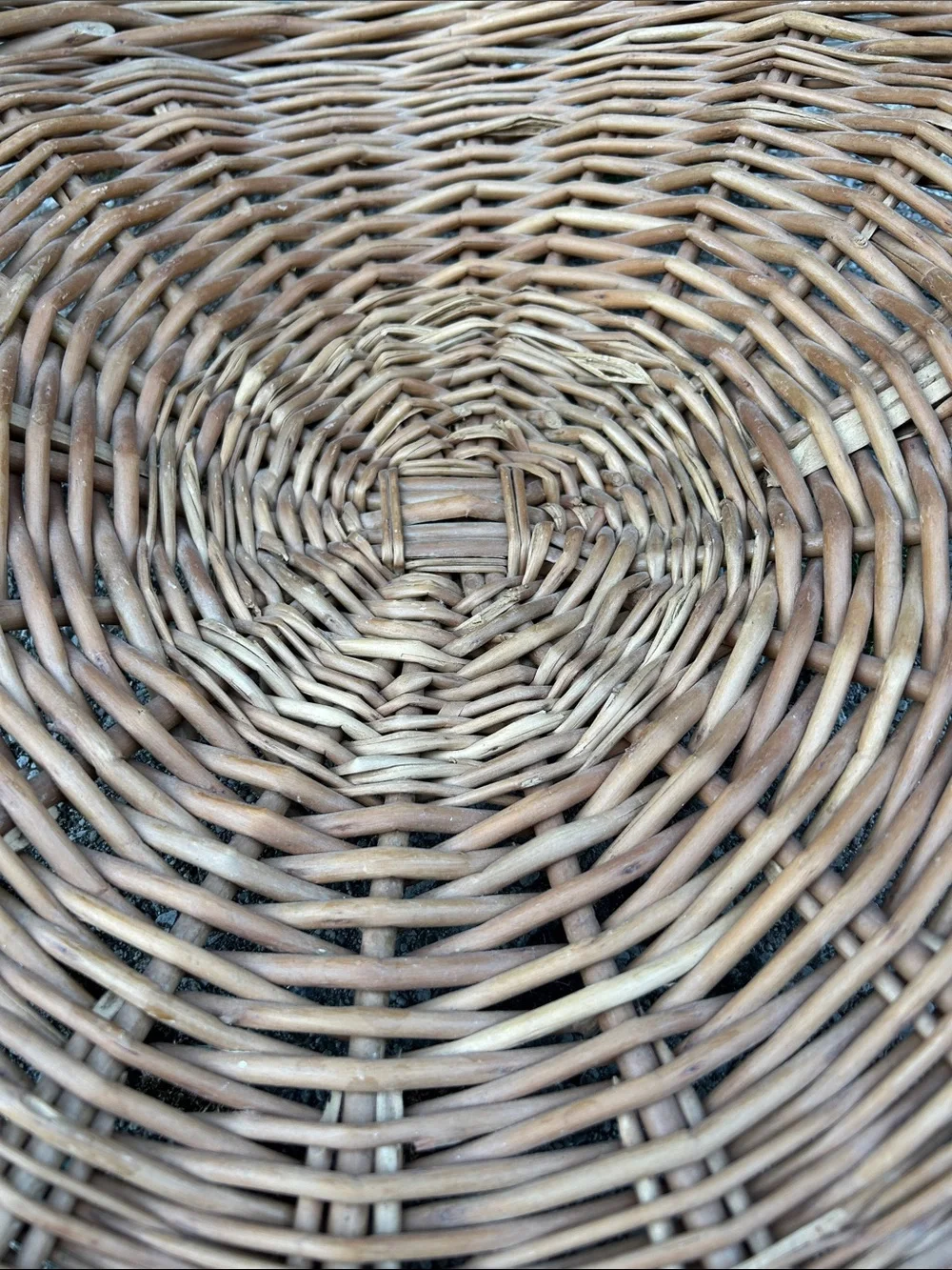 Vintage Wicker Gathering Harvest Basket Herb Flower Garden French Country